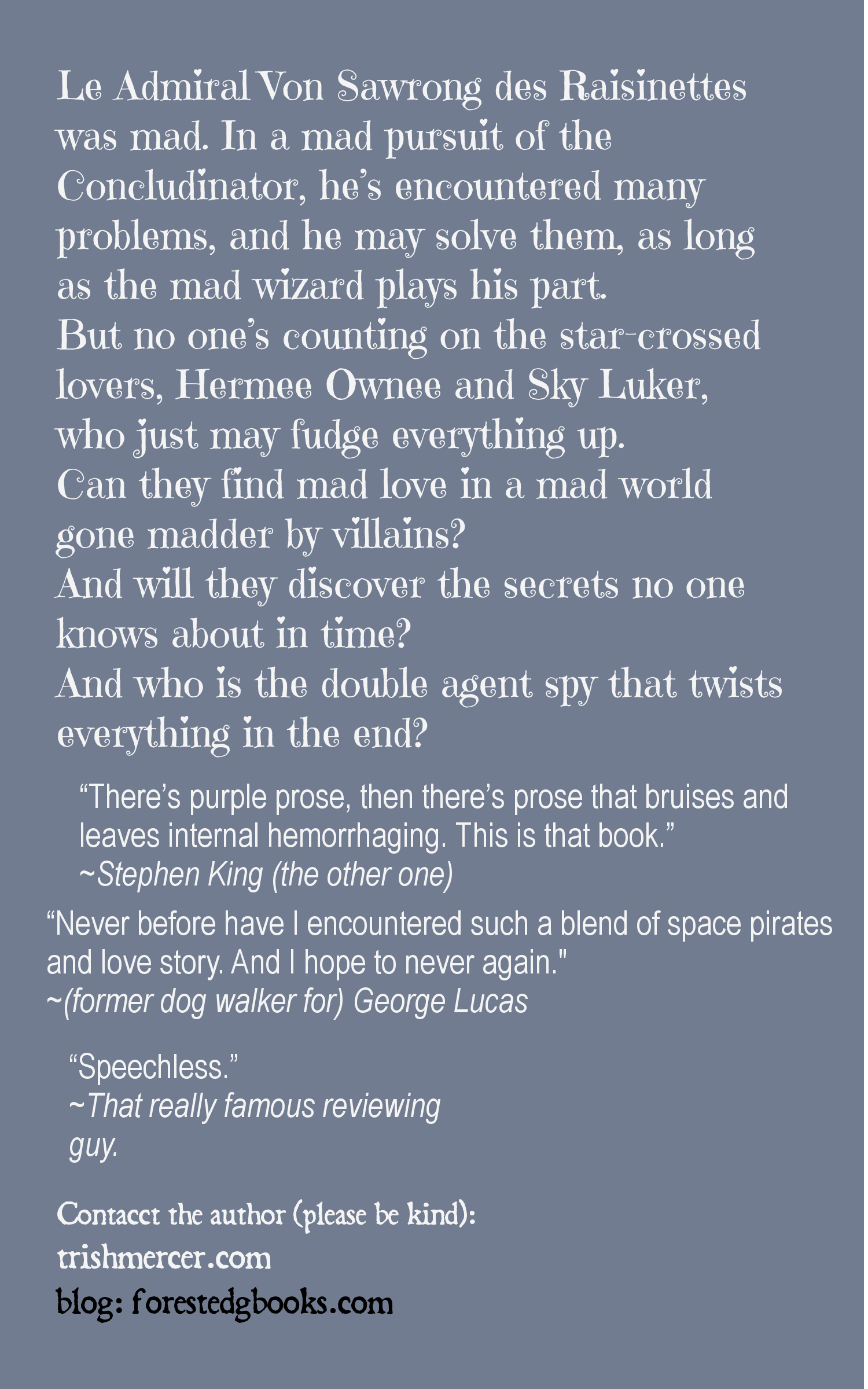 A really bad book BACK cover